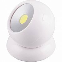 Светильник ночник поворотный Feron FN1209 3Вт 3ААА с вык Белый  картинка 